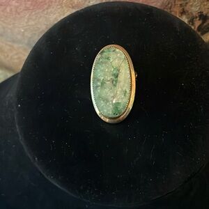 Catamore Brooch 12k GF Jade